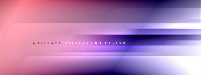 Motion concept neon shiny lines on liquid color gradients abstract backgrounds. Dynamic shadows and lights templates for text