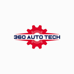 360 Auto Tech Logo Vector Templates