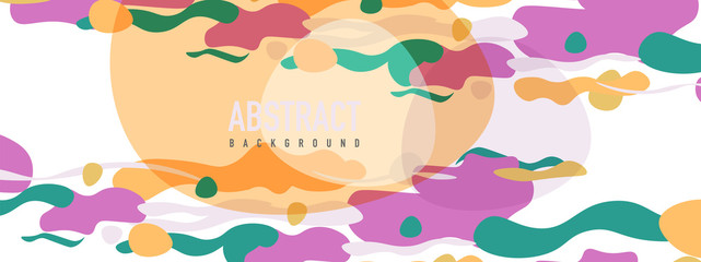 Trendy liquid style shapes abstract design, dynamic vector background for placards, brochures, posters, web landing pages, covers or banners