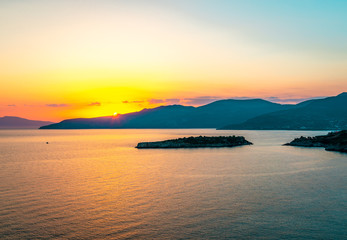 Fototapeta premium Scenic sunset in Mani peninsula, Pelopennese, Greece.