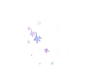 Light Pink, Blue vector doodle layout with sakura.