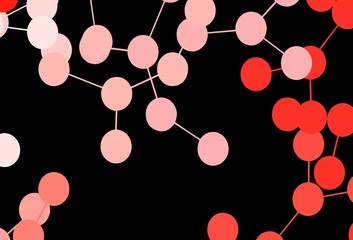 Dark Red vector background with forms of artificial intelligence.