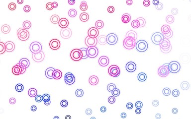 Light Red vector background with bubbles.