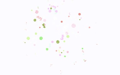 Light Multicolor vector elegant background with flowers, roses.