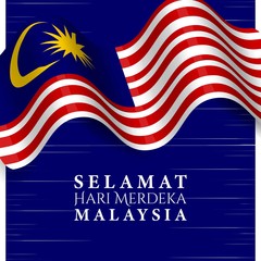 Malaysia Independence Day Background. Translate : Happy Independence Day.