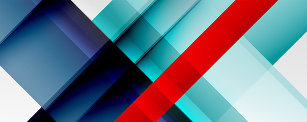Fototapeta premium Geometric abstract backgrounds with shadow lines, modern forms, rectangles, squares and fluid gradients. Bright colorful stripes cool backdrops