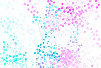 Light Pink, Blue vector pattern with artificial intelligence network.