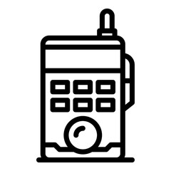 Walkie talkie icon. Outline walkie talkie vector icon for web design isolated on white background