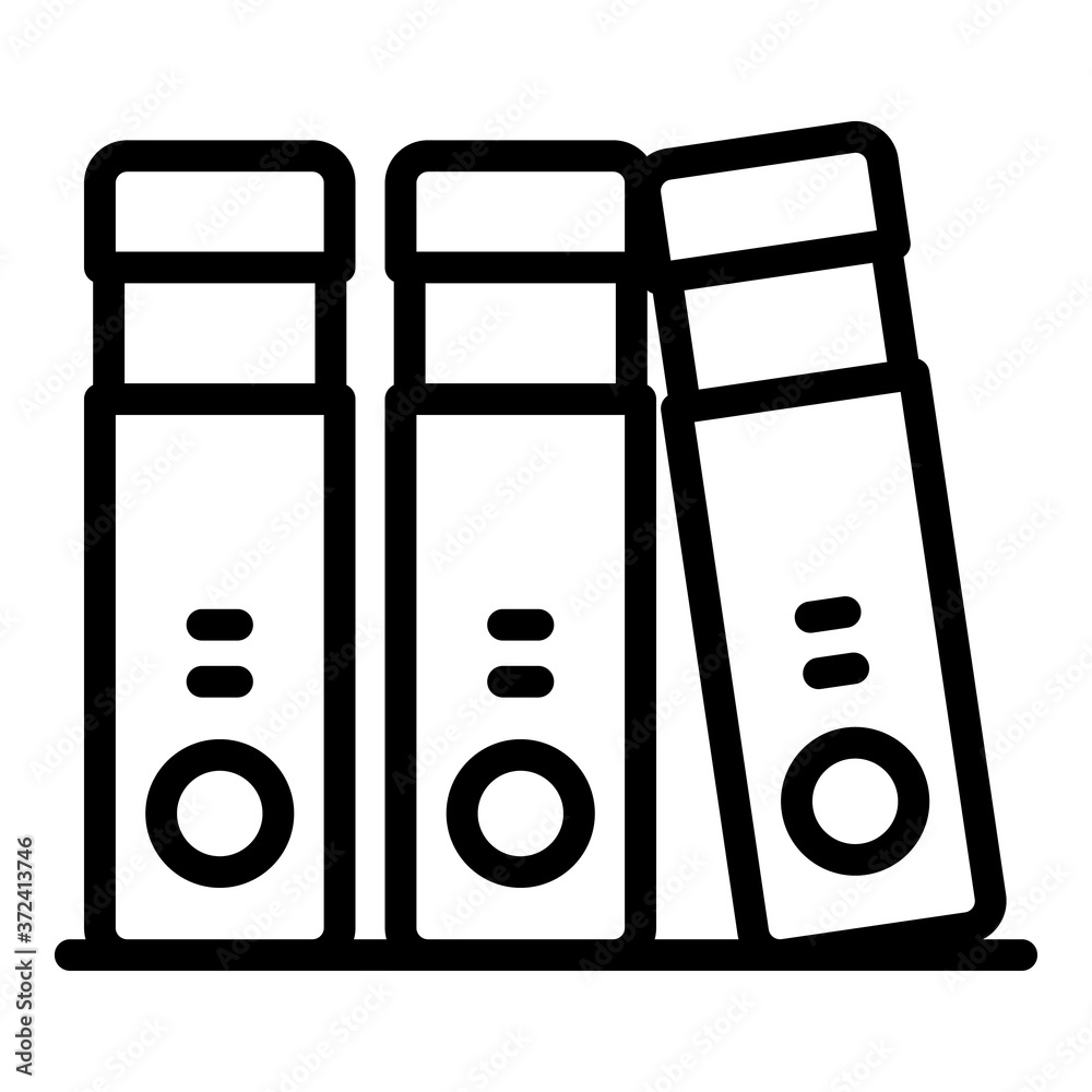 Poster docs folders icon. outline docs folders vector icon for web design isolated on white background