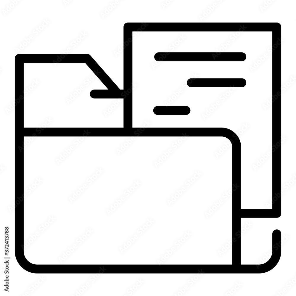Poster paper folder icon. outline paper folder vector icon for web design isolated on white background