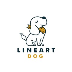 Obraz premium Dog Sit Logo Design Vector