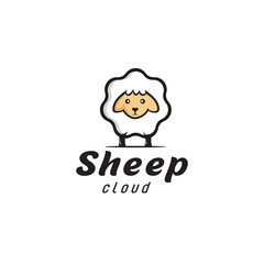 Sheep Logo Design Vector