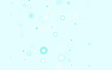 Light Green vector background with bubbles.