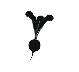 vegetable radish, illustration for web and mobile design.