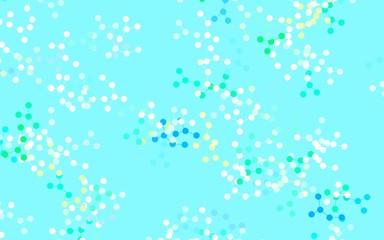 Light Blue, Green vector backdrop with artificial intelligence data.