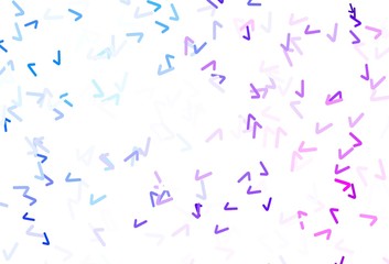 Light Pink, Blue vector layout with wry lines.