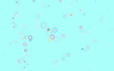 Light Green, Red vector pattern with spheres.