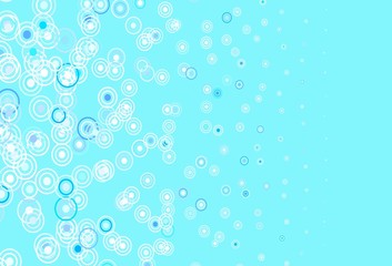 Light BLUE vector template with circles, lines.