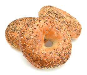 Bagels On White Background