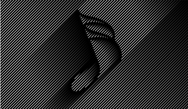 Music notes banner design, Flat Line art vector illustration.