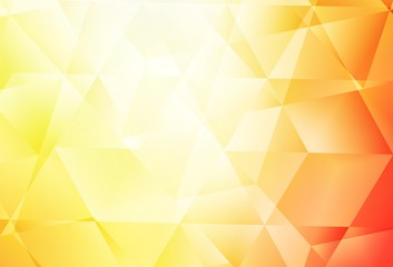 Light Red, Yellow vector triangle mosaic texture.