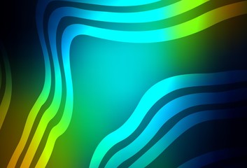 Dark Blue, Yellow vector template with bent lines.