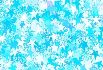 Light Blue, Red vector texture with beautiful stars.