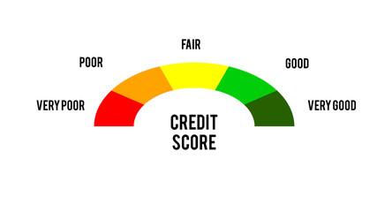 credit score concept on the screen of  laptop, checking payment history in bank