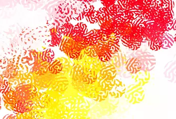 Tuinposter Light Red, Yellow vector background with abstract shapes. © smaria2015