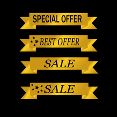 Sale, best offer, special offer, gold 