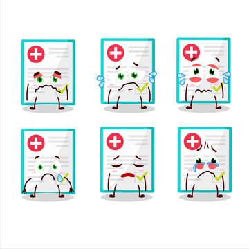 Medical Payment Cartoon Character With Sad Expression