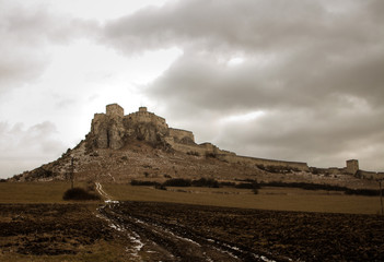 Old castle in small Slovakian town