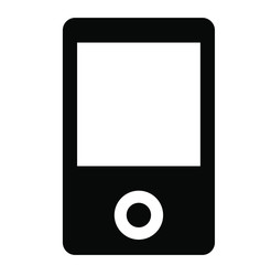 Black and white MP3 Player vector as symbol or icon.