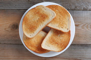 Roasted white bread