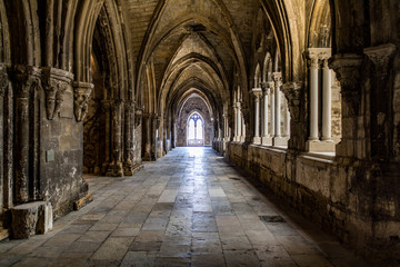 Fototapeta na wymiar Lisbon Cathedral, Gothic cloister, Alfama district, Lisbon, Portugal