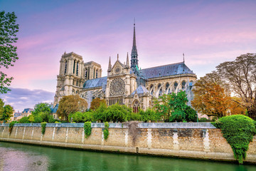 Naklejka premium The beautiful Notre Dame de Paris in France
