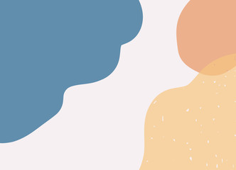 Trendy social media banner template with abstract organic shapes composition in contemporary collage minimal style