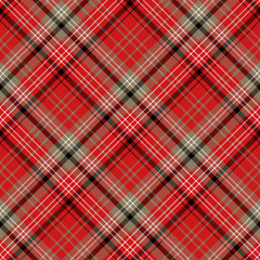 Creative plaid pattern in beige, black, white and red colors. 2