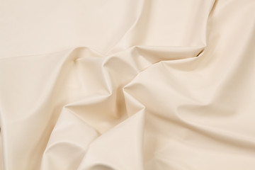 Leather colored top view, folds