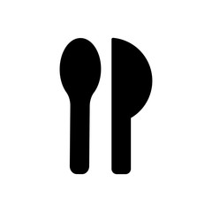 Restaurant symbol, spoon and knife icon. Design template vector