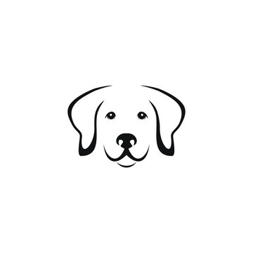 dog head logo vector black