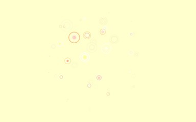 Light Green, Red vector background with bubbles.