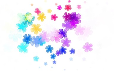 Fototapeta na wymiar Light Multicolor vector elegant pattern with flowers.