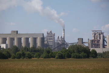 Fototapeta na wymiar cement plant factory manufacturing industrial