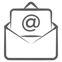 
Postal letter icon, doodle design of email vector 
