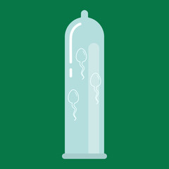 Sperm in condom icon vector illustration design
