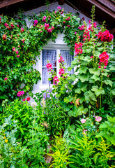 hut at the european alps