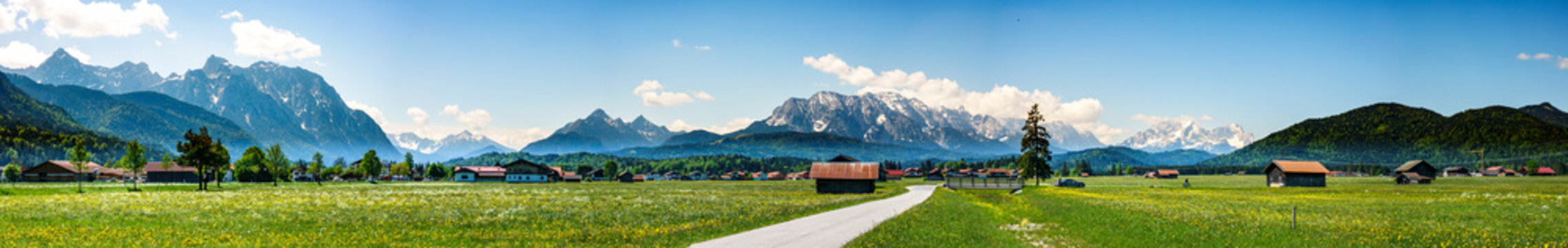 landscape at the wetterstein mountains