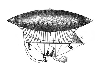 Giffard balloon in the old book Encyclopedia by I.E. Andrievsky, vol. 2A, S. Petersburg, 1891
