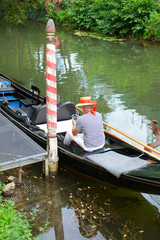 gondolier at Bamberg in Germany
